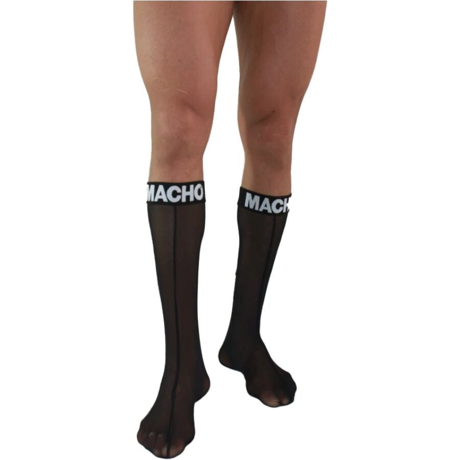 Macho - Premium Thin Black Socks One Size