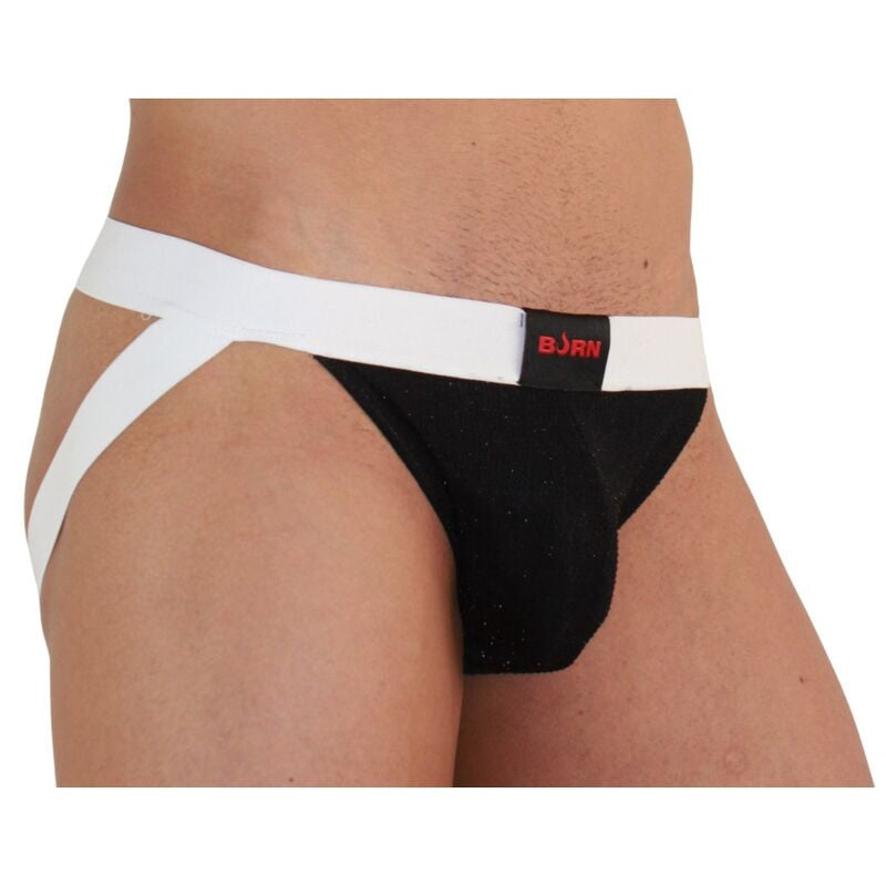 Burn - Shiny Black And White Men's Underwear