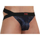Burn - Shiny Blue-black Jockstrap 006 Size M