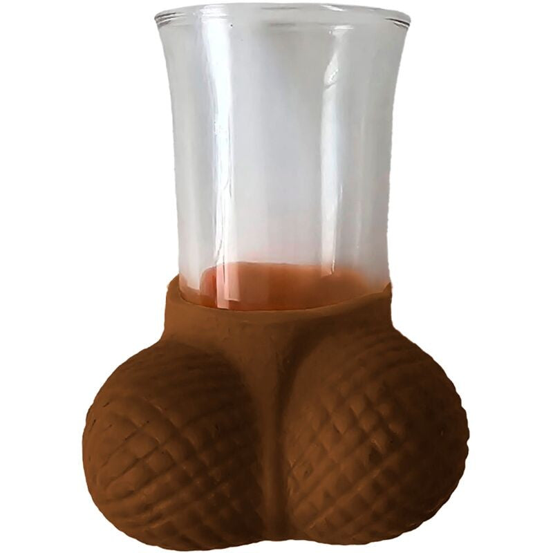 Diablo Picante – Glass Shot Glass With Brown Testicles
