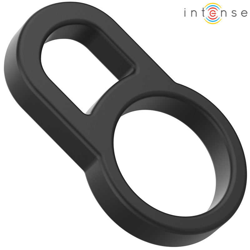 Intense Bobby - Double Silicone Penis Ring Black