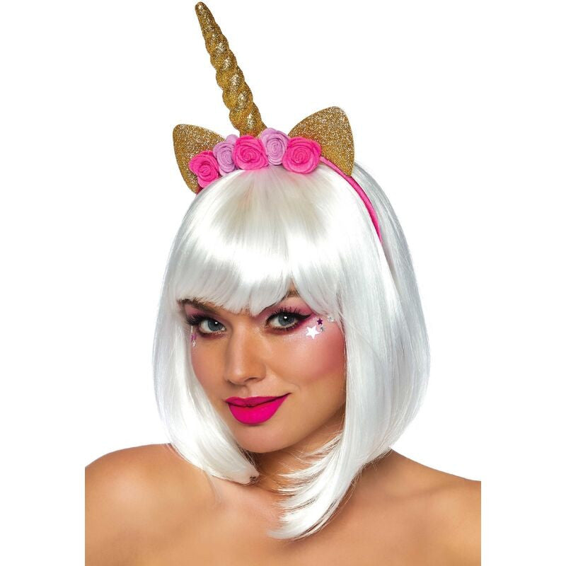 Leg Avenue - Unicorn Flower Headband In Gold Color