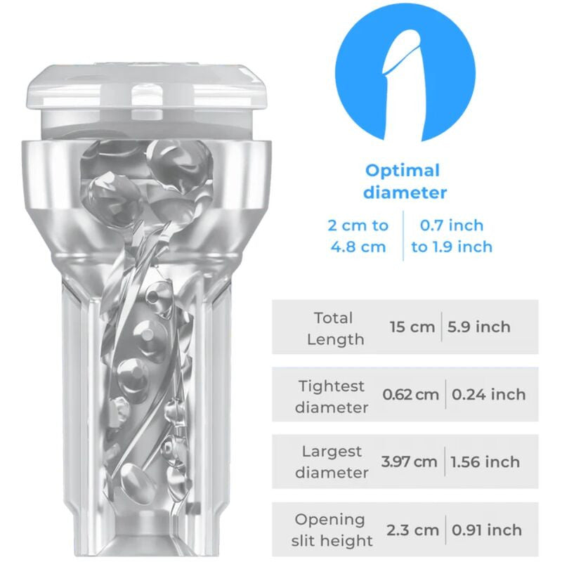 Kiiroo Masturbator Transparent Powerblow Compatible Compact Crystal