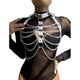 Subblime - Silver Chain Chest Strap One Size