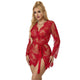 Subblime - Seductive Lace Nightgown And Thong Red L/xl