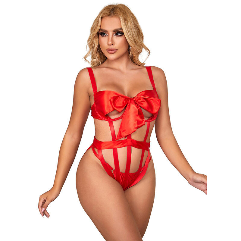 Subblime – Sensual Open Bodysuit In Red L/xl