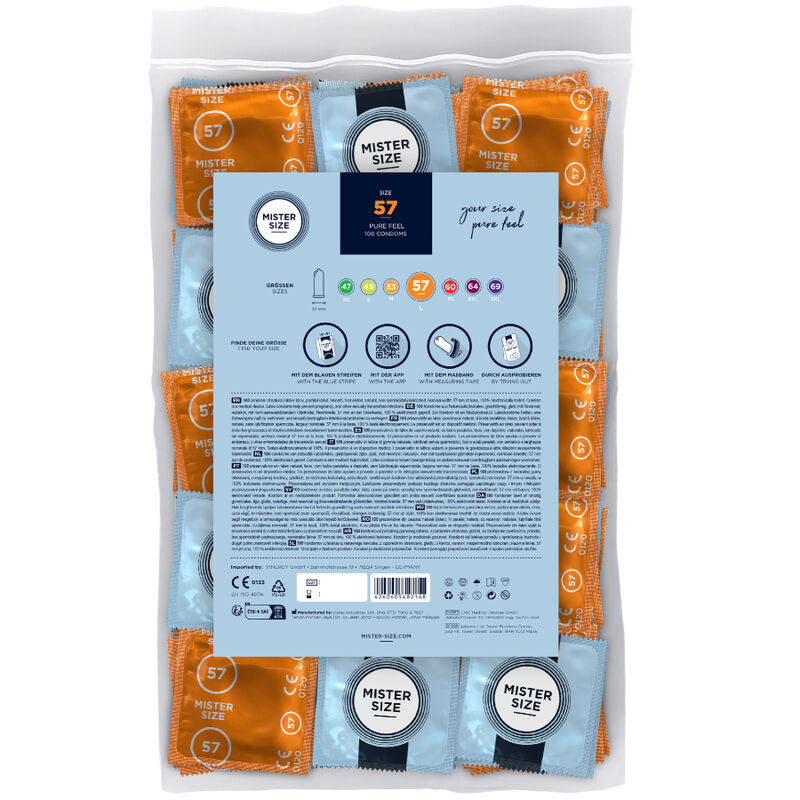 Mister Size – Premium 57 Mm L Size Condoms (100 Pcs)