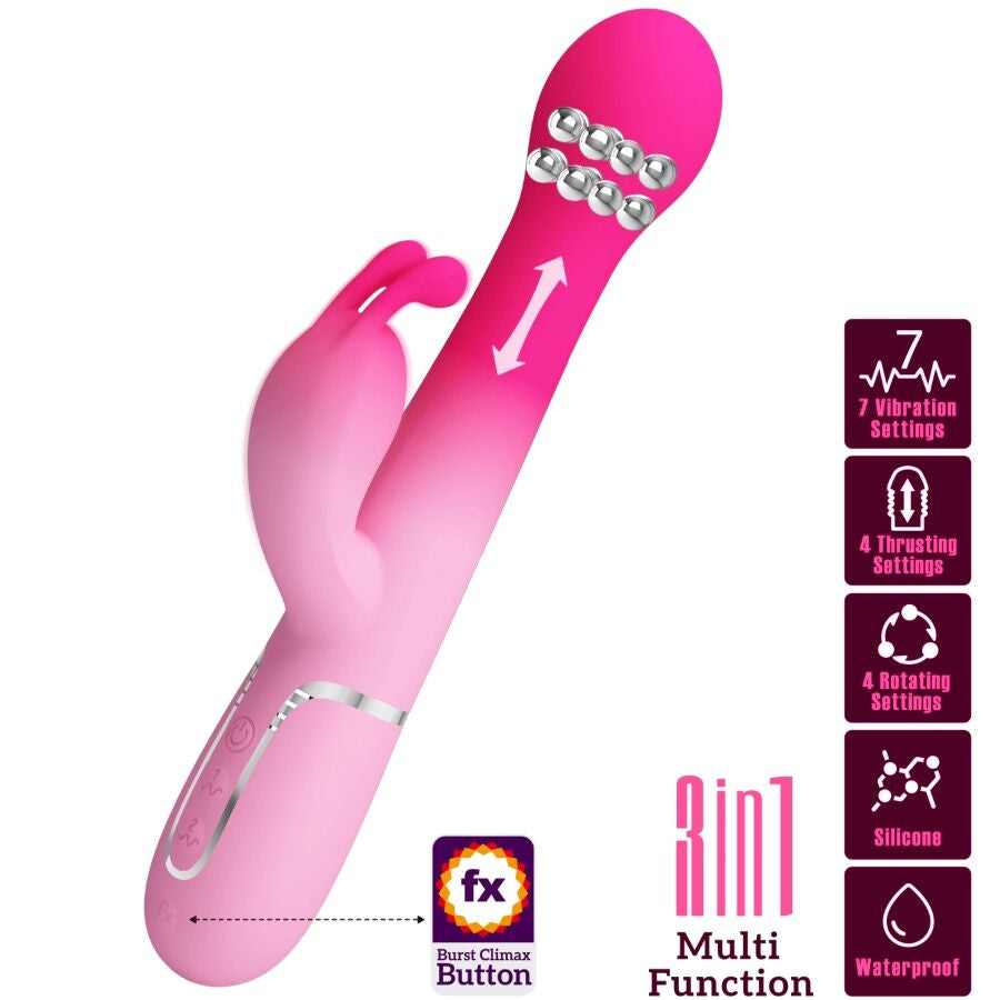 Pretty Love - Dejon 3 In 1 Multifunctional Rabbit Vibrator
