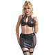 Subblime – Leather Bra And Skirt Set Black L/xl