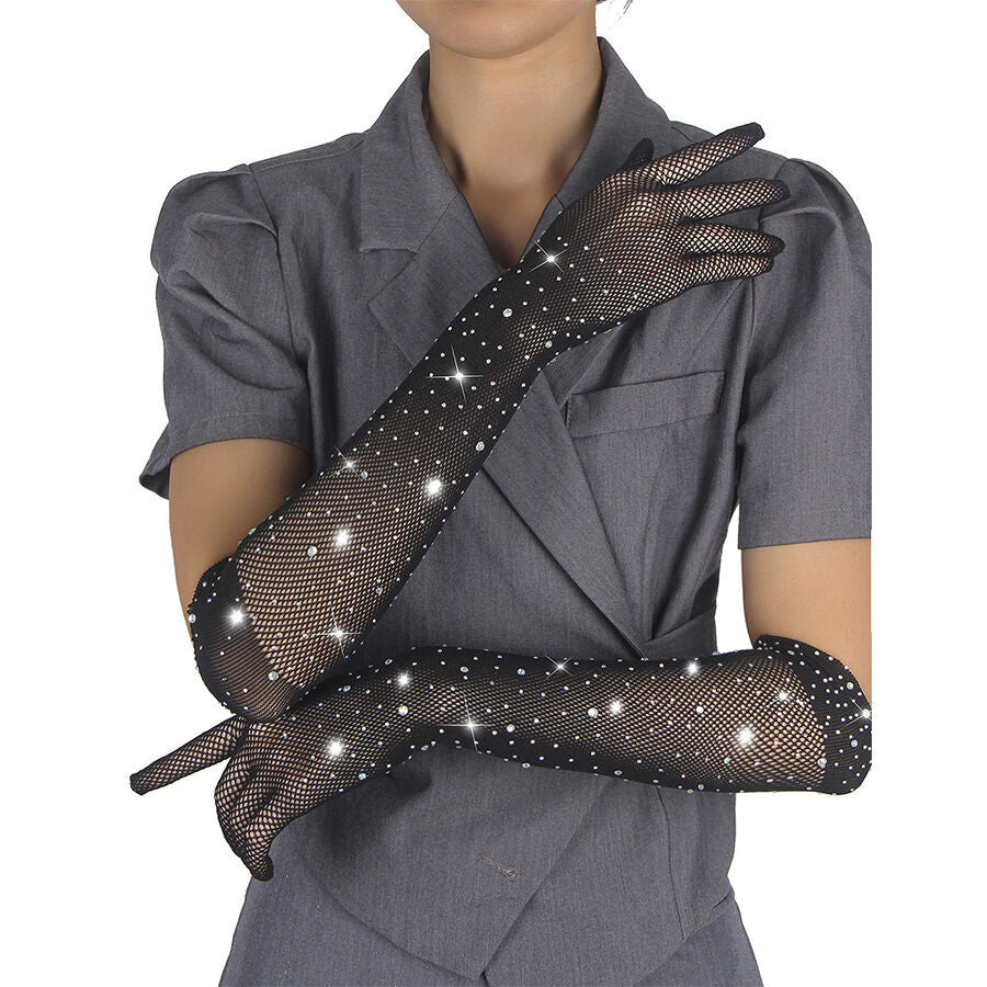 Subblime - Translucent Black Gloves In Size S/m