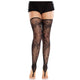 Leg Avenue - Floral Tights In Black