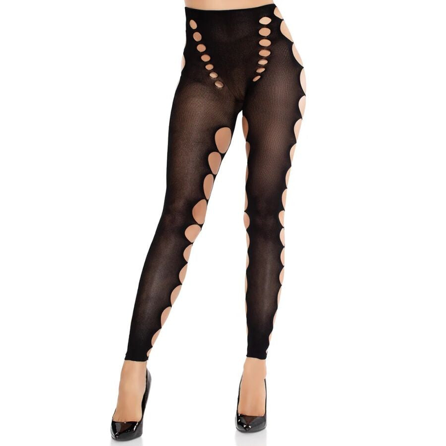 Leg Avenue - Opaque Thigh High Boots With Black Soles