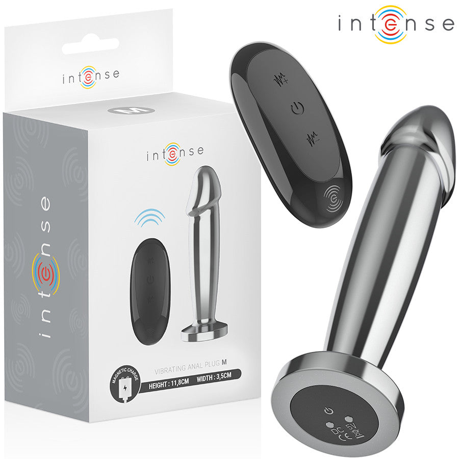 Intense – Metal Anal Plug With 10 Vibrations And Remote Control