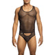 Mob – Sheer Black Body Stockings In Size L/xl