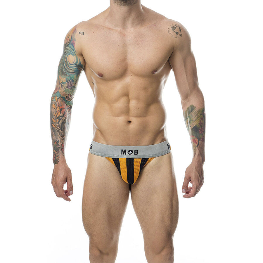 Mob – Classic Orange Striped Jock Size Xl