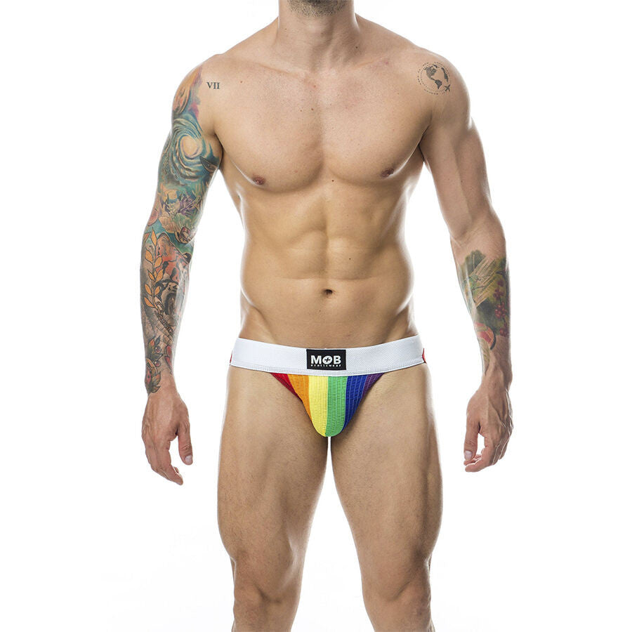 Mob Classic Rainbow – Colorful Jockstrap (size L)