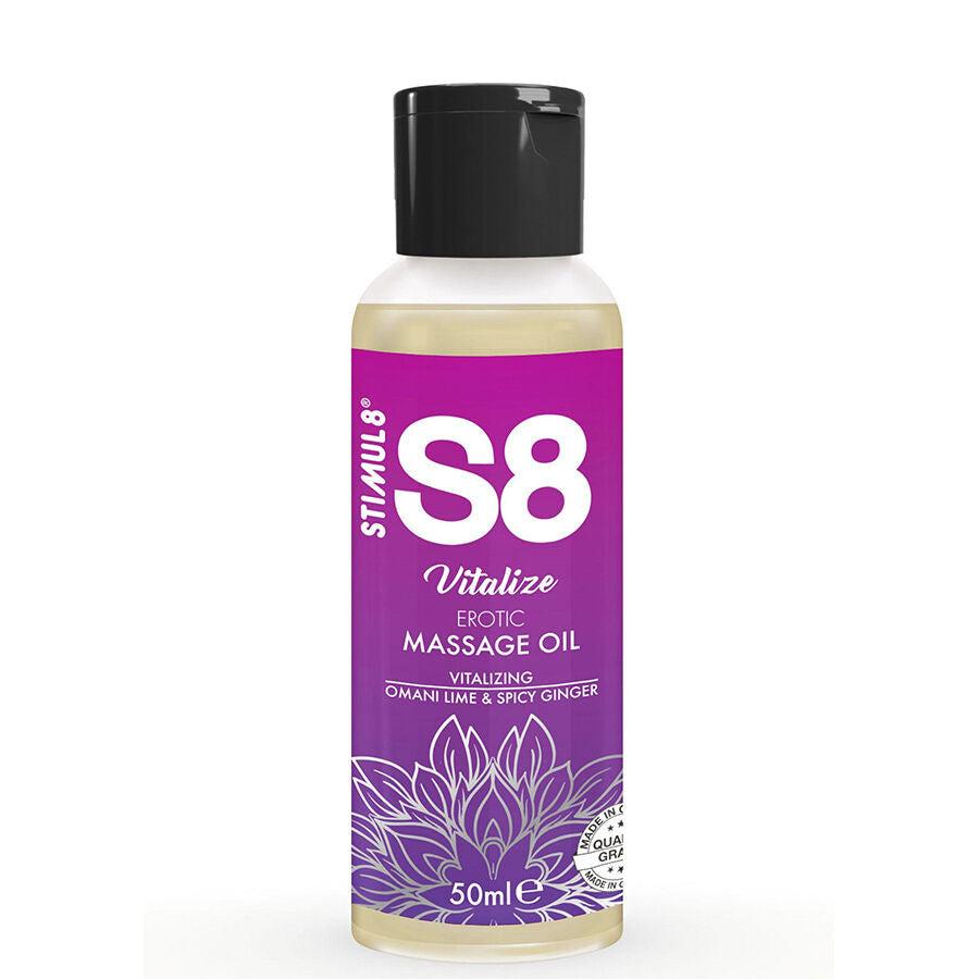 Stimul8 S8 – Vitalizing Erotic Massage Oil Lime 50 Ml