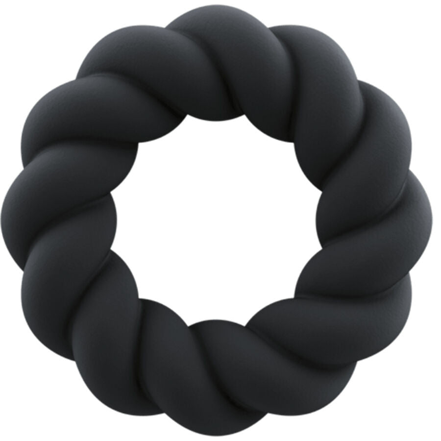 Rocks-off Twist Black – Silicone Masturbation Ring