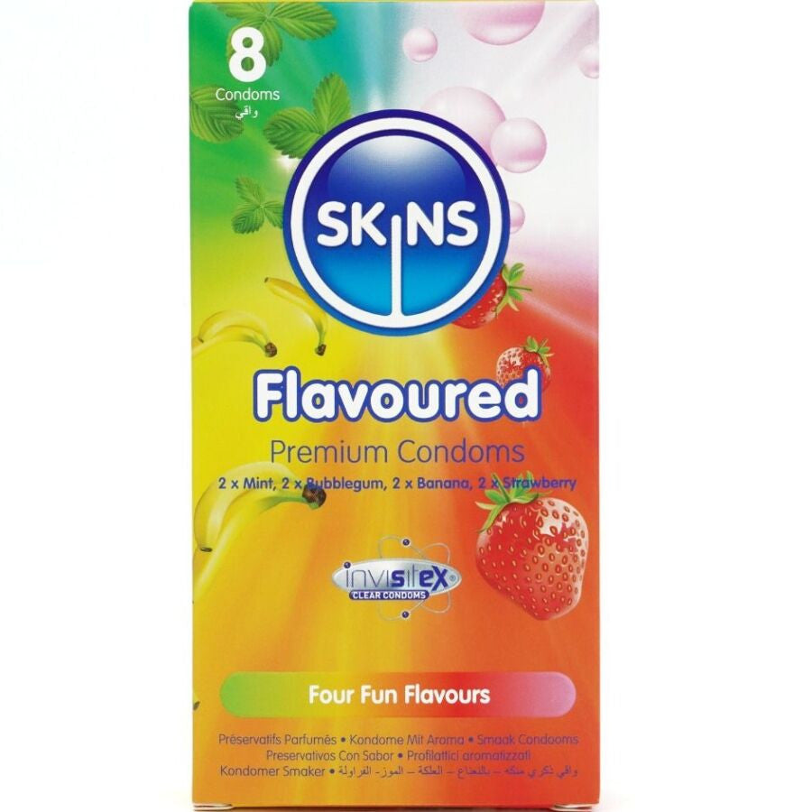Skins – Premium Flavored Condom Pack (8 Pcs)
