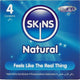 Skins Natural – Premium Natural óvszer 4 darabos kiszerelés