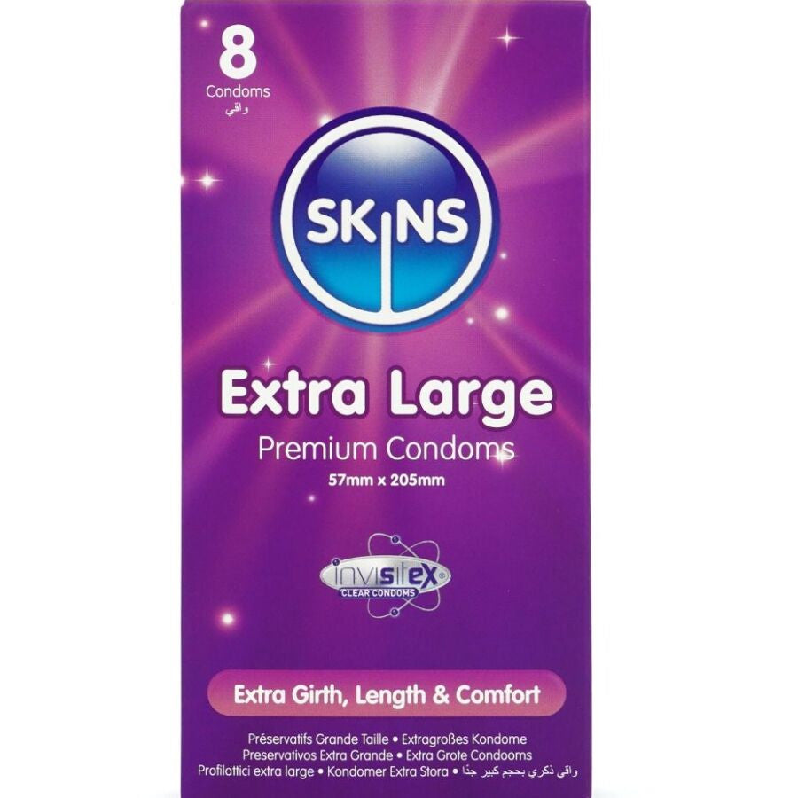 Skins - Extra Large Premium Condoms In A Pack Of 8