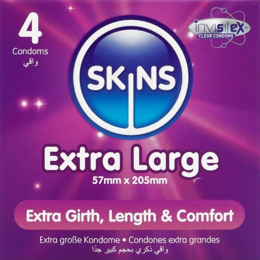 Skins – Extra Large Premium Condoms In A Pack Of 4