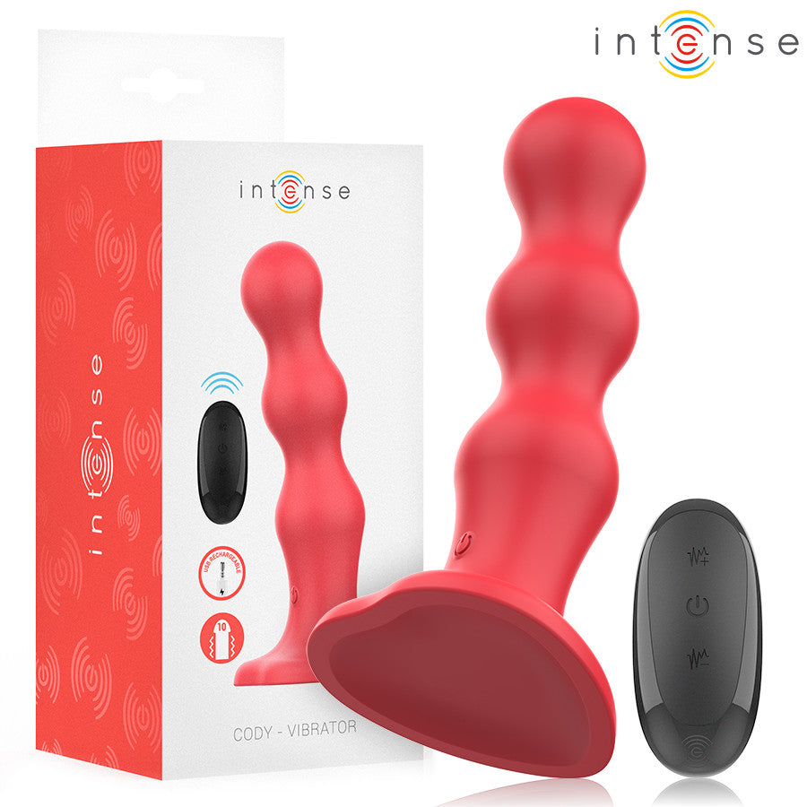 Intense Cody – Red Remote Control Vibrator With Suction Cup