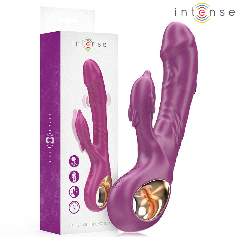 Intense Halle – Multifunctional Vibrator With Dolphin Tongue Purple