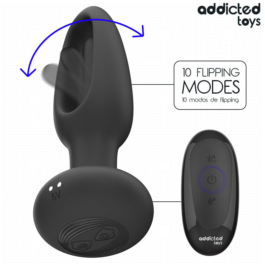 Addicted Toys – Vibrating Tongue Anal Plug With Remote Control