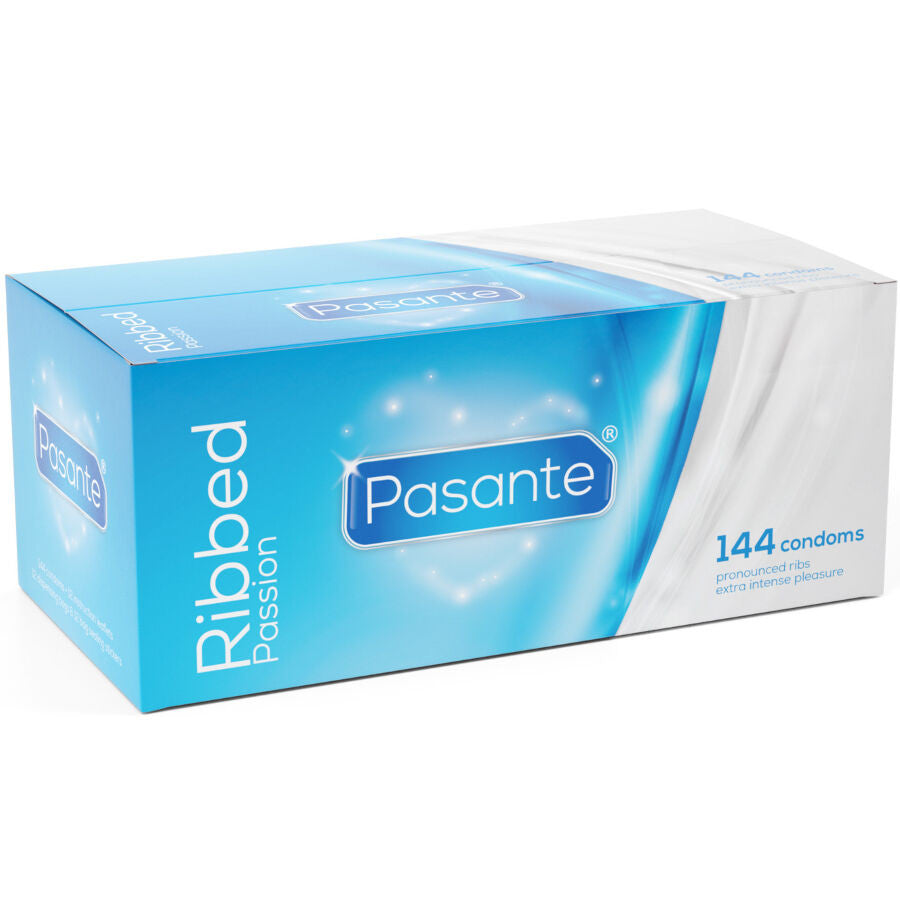 Pasante – Ribbed Passion Condoms Box Of 144