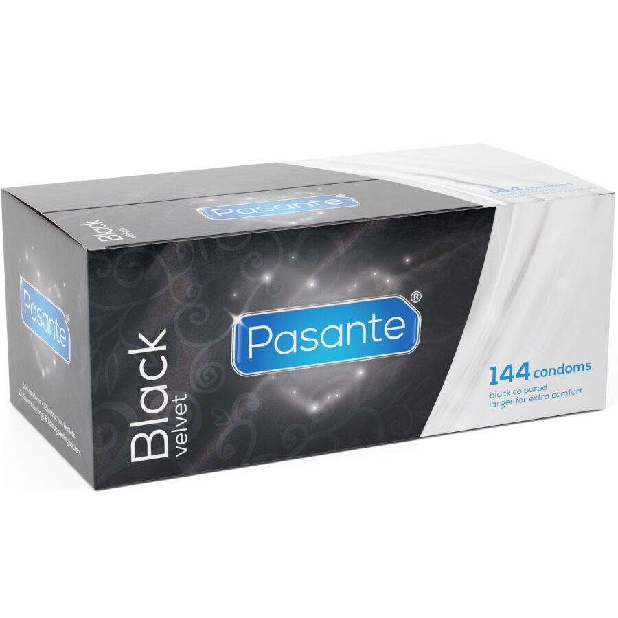Pasante - Premium Black Velvet Condoms 144 Pcs Box