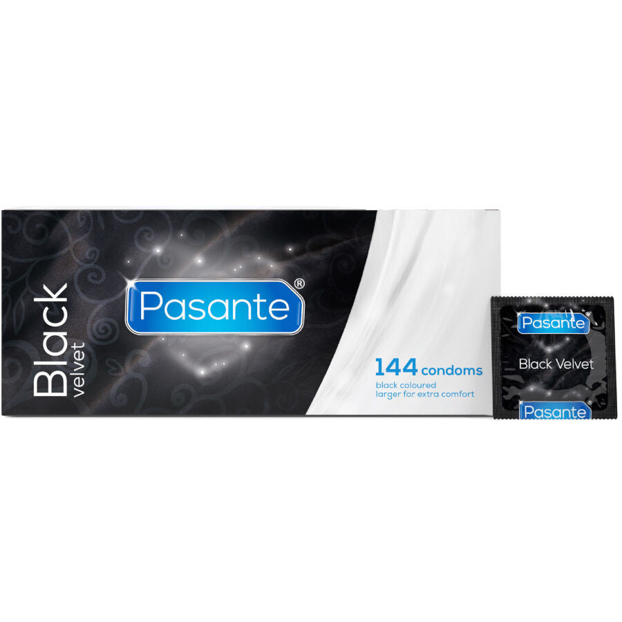 Pasante - Premium Black Velvet Condoms 144 Pcs Box