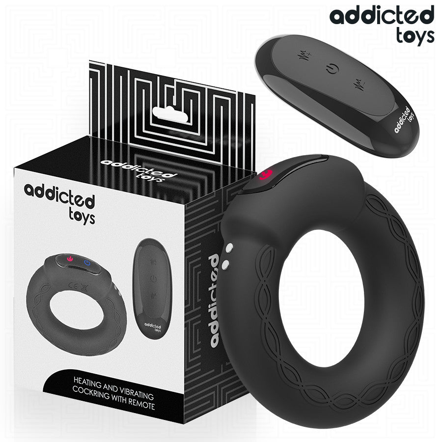 Addicted Toys – Heated Vibrating Penis Ring With Remote Control