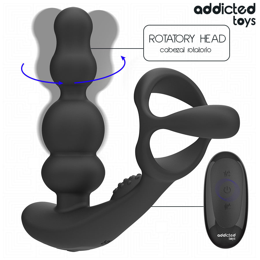 Addicted Toys – Rotating Prostate Vibrator With Remote Control