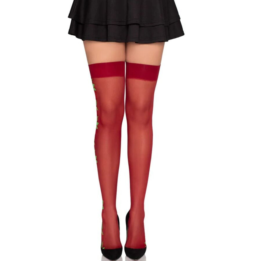 Leg Avenue – Sensual Garter Belt With Red Flowers