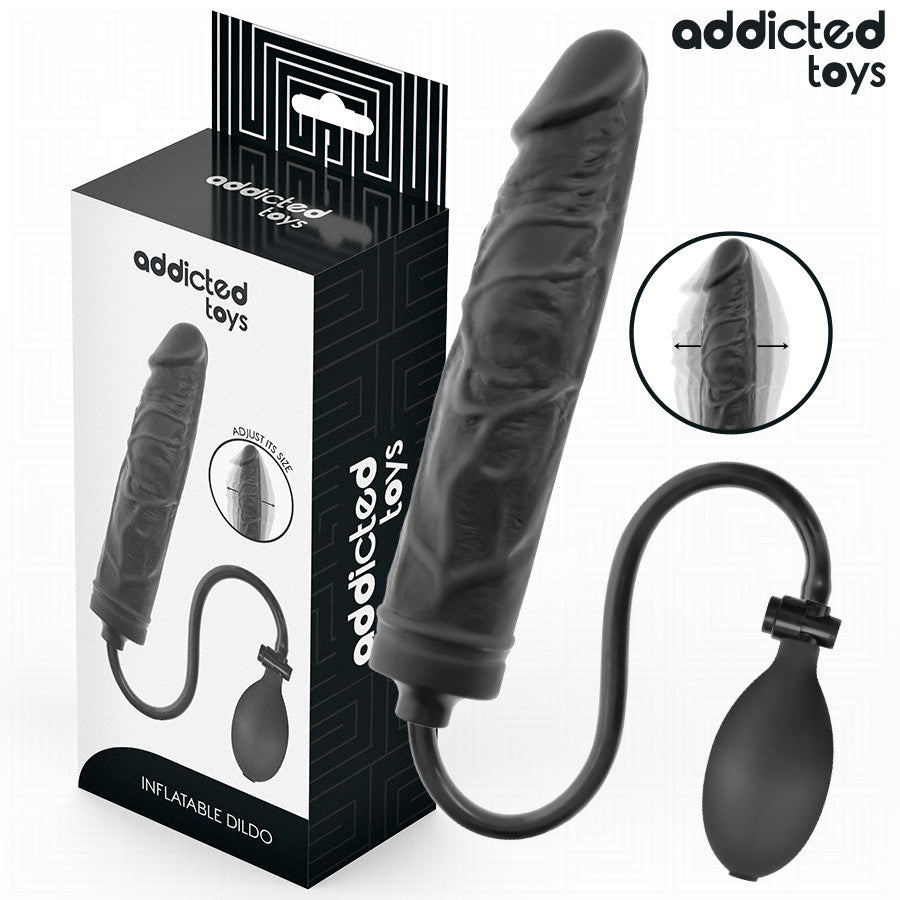 Addicted Toys Inflatable Dildo Adjustable Size P-spot Stimulating Silicone