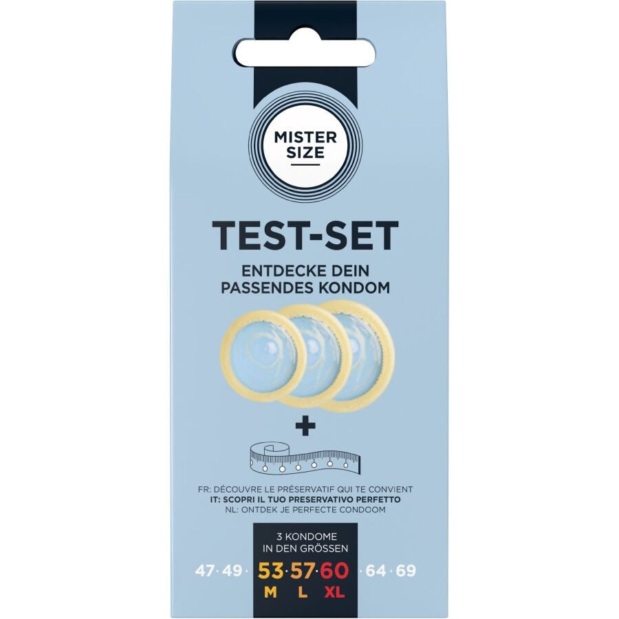 Mister Size - A Test Set Of Three Different Sized Condoms