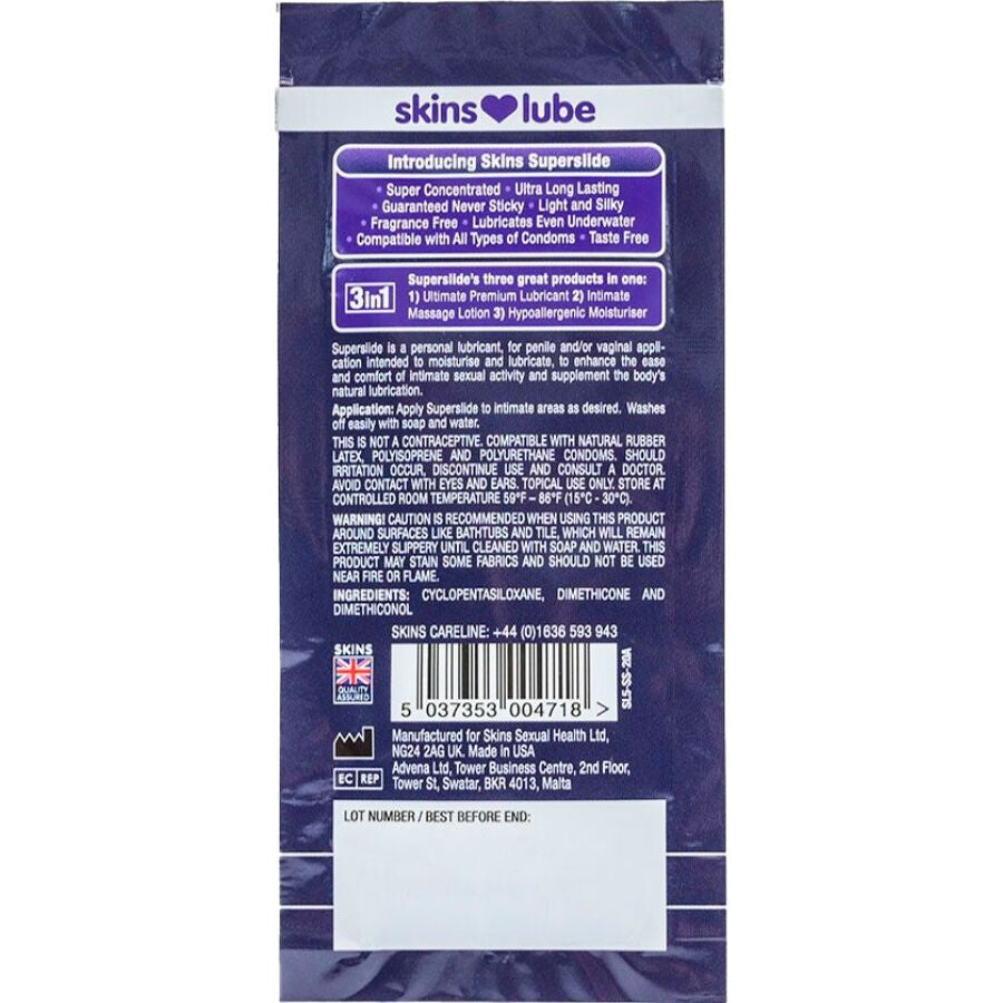 Skins - Premium Silicone-based Lubricant 5 Ml Single Dose