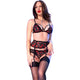 Chilirose Cr 4883 – Four-piece Black Intimate Set
