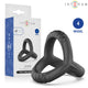 Intense Penis Ring Triple Crimped Flexible 3.6 Cm Black