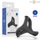 Addicted Toys Penis Ring Adjustable Three-ring Flexible 3.9 Cm Diameter Black