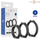 Addicted Toys Penis Ring Set 3 Sizes Flexible Comfortable Black