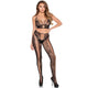 Leg Avenue Mesh And Lace Set Crop Top And Stockings Black One Size