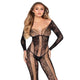 Leg Avenue Bodystocking Crochet Lace Mesh - Black