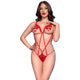 Chilirose Lingerie Set Lace Strappy - S/m - Red