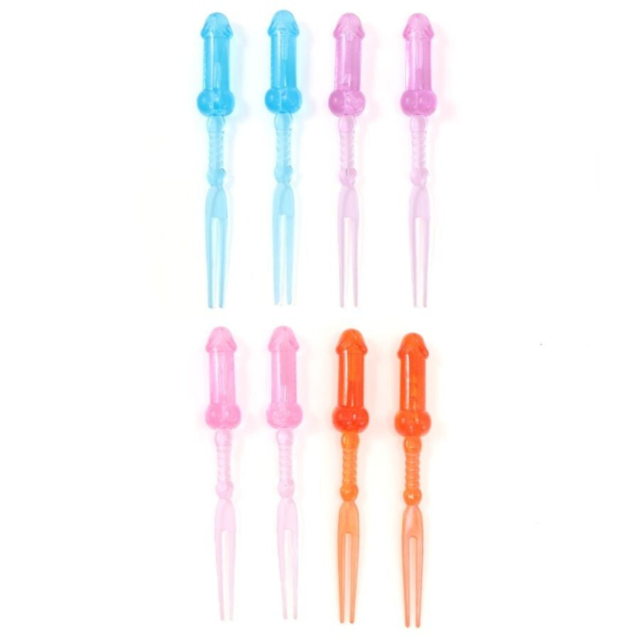 Diablo Picante Colored Penis Skewers 8 Pcs