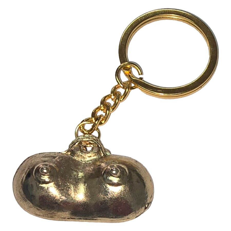 Diverty Sex Keychain Metal Bra Gold Color
