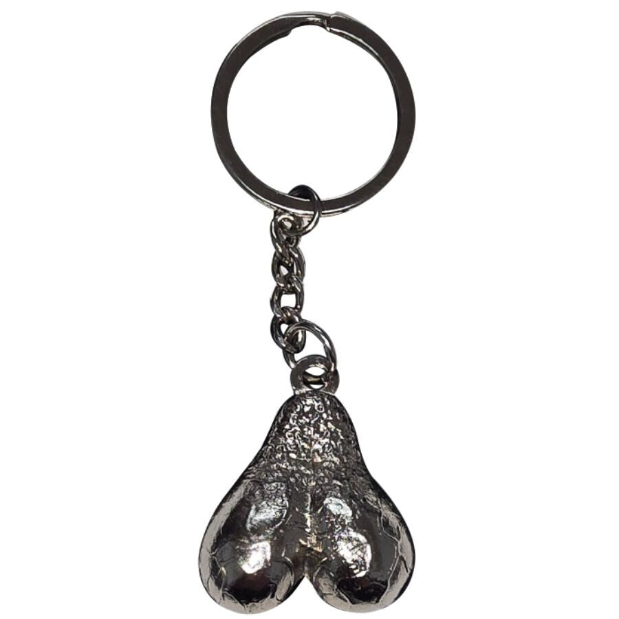 Diverty Sex Keychain Metal Balls Silver