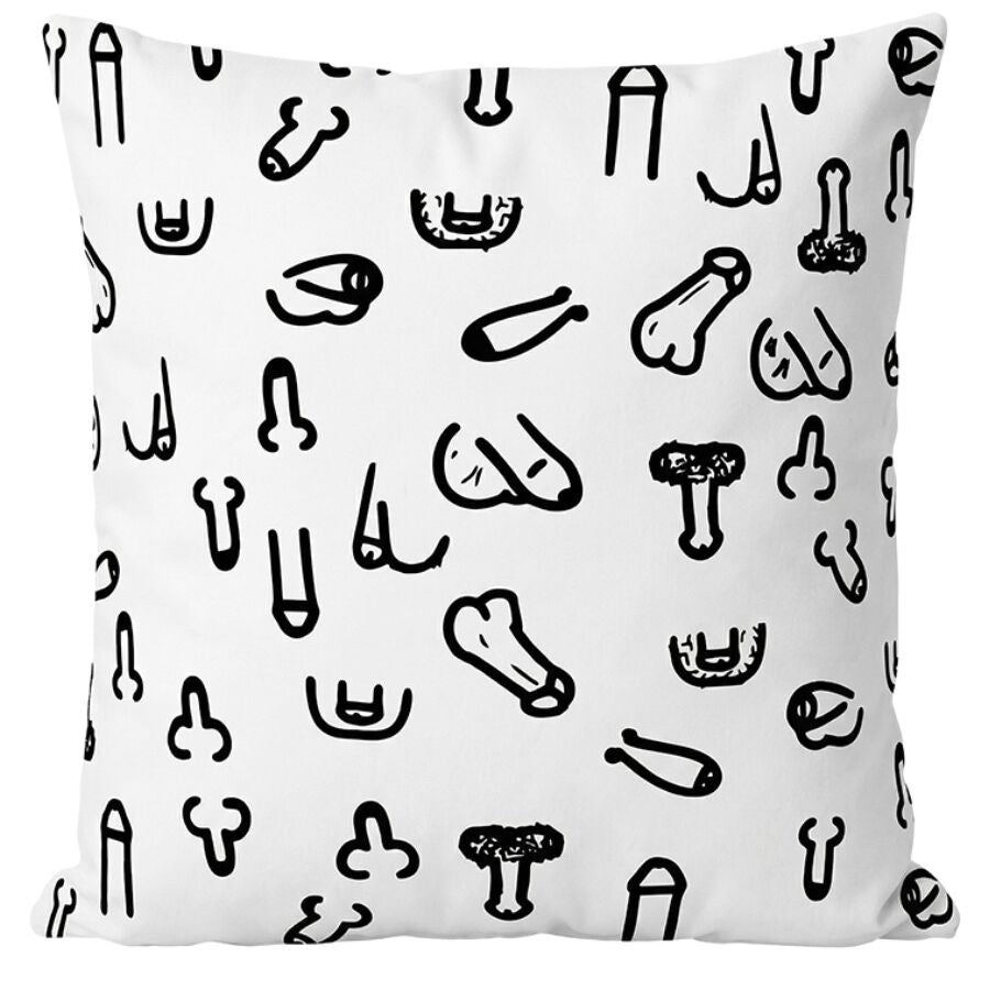 Diverty Sex Pillow Funny Pattern 30x30 Cm White