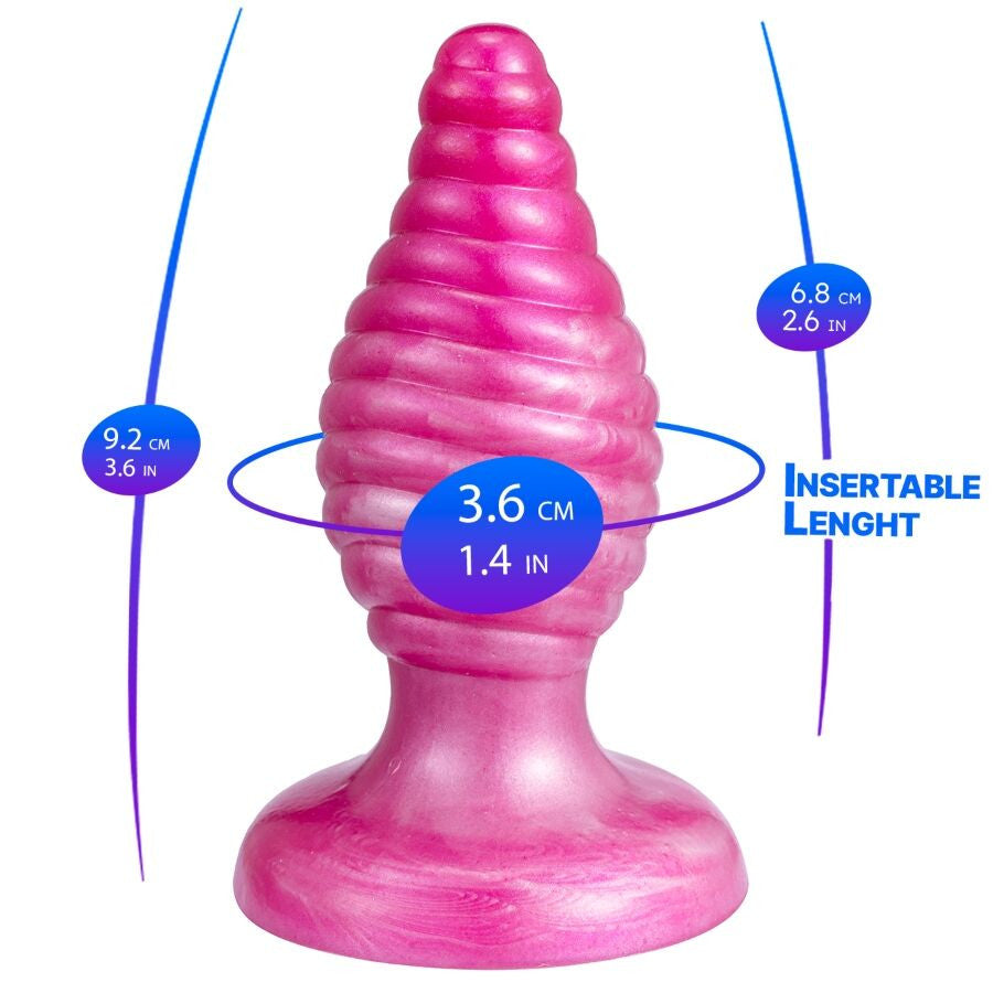 Silexd Anal Plug Thermoreactive Spiral Texture 9.2 Cm Pink
